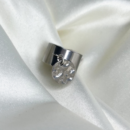 bague argenté à pendentif
